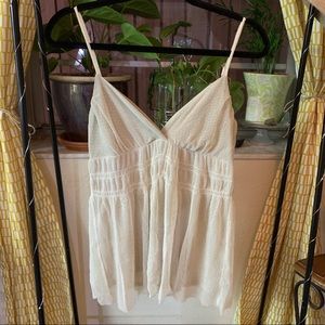 Michael Kors Ivory Taupe Tank Top Blouse